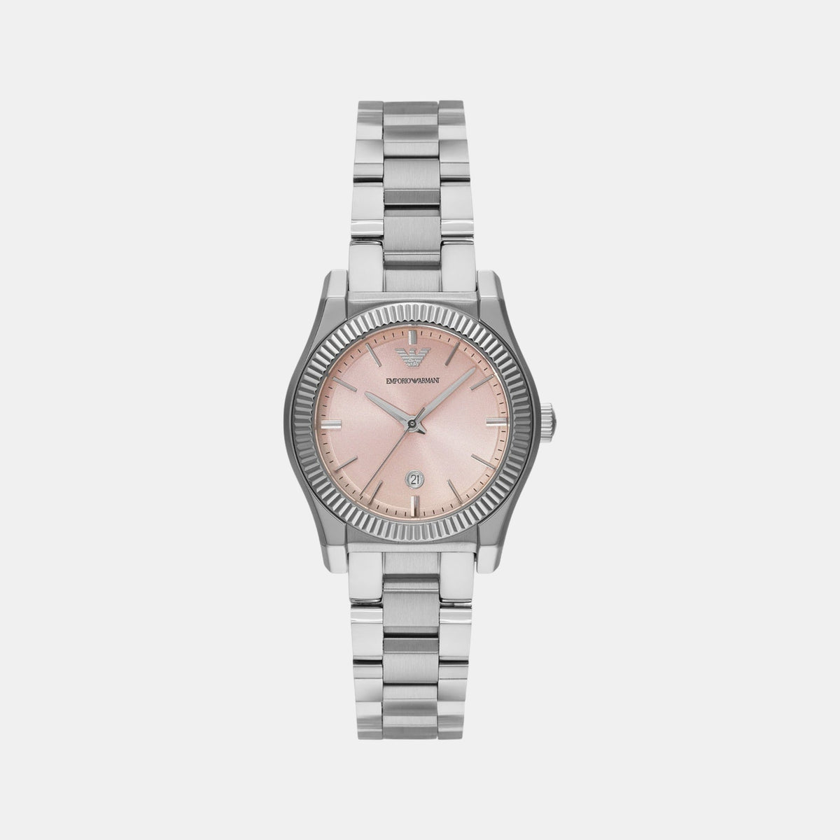 Women Quartz Pink Dial Analog Stainless Steel Watch AR11658