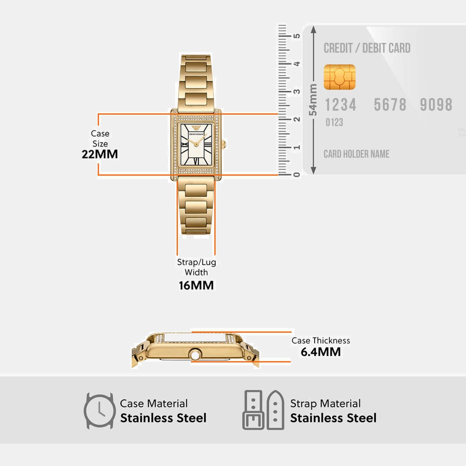 Women Quartz White Dial Analog Stainless Steel Watch AR11659
