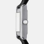 Women Quartz Silver Dial Analog Leather Watch AR11660