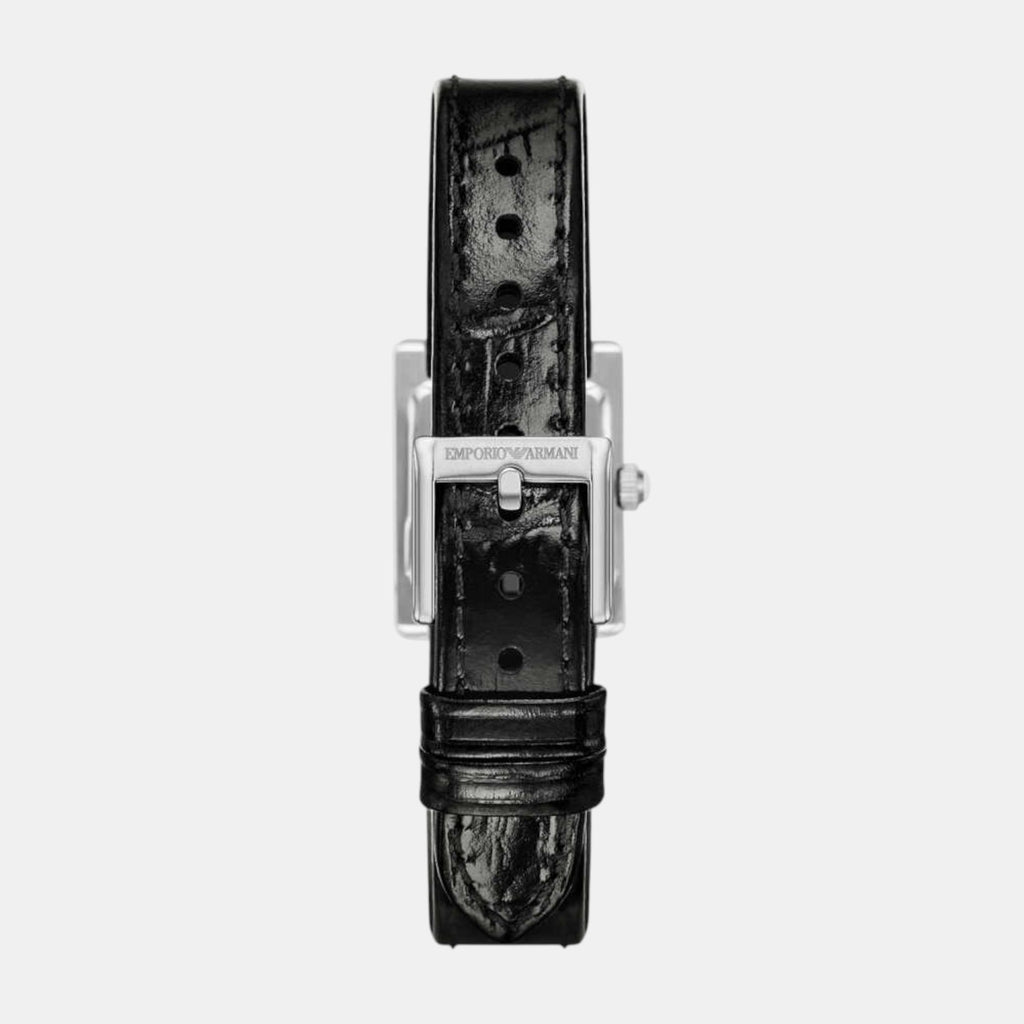 Women Quartz Silver Dial Analog Leather Watch AR11660