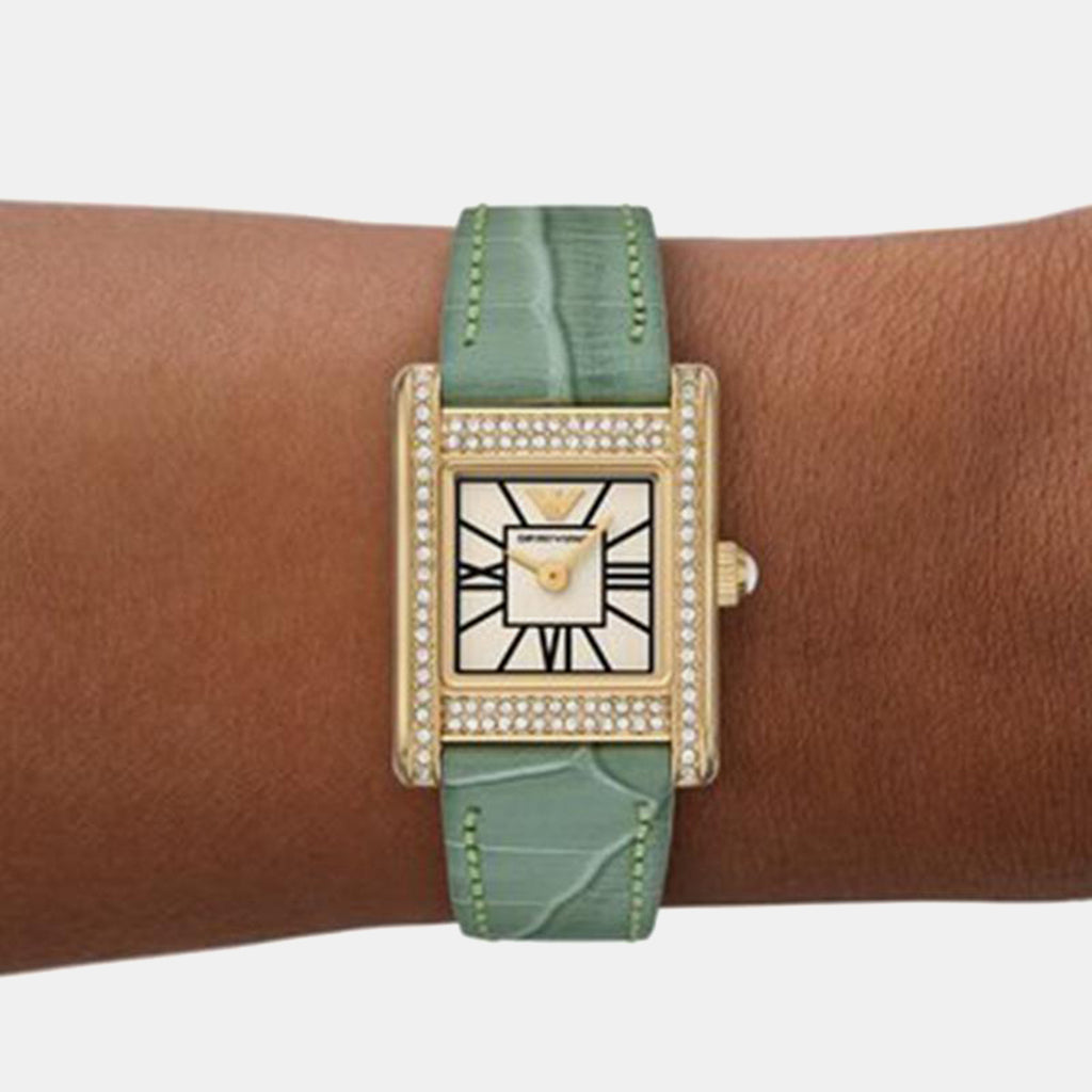 Women Quartz White Dial Analog Leather Watch AR11661