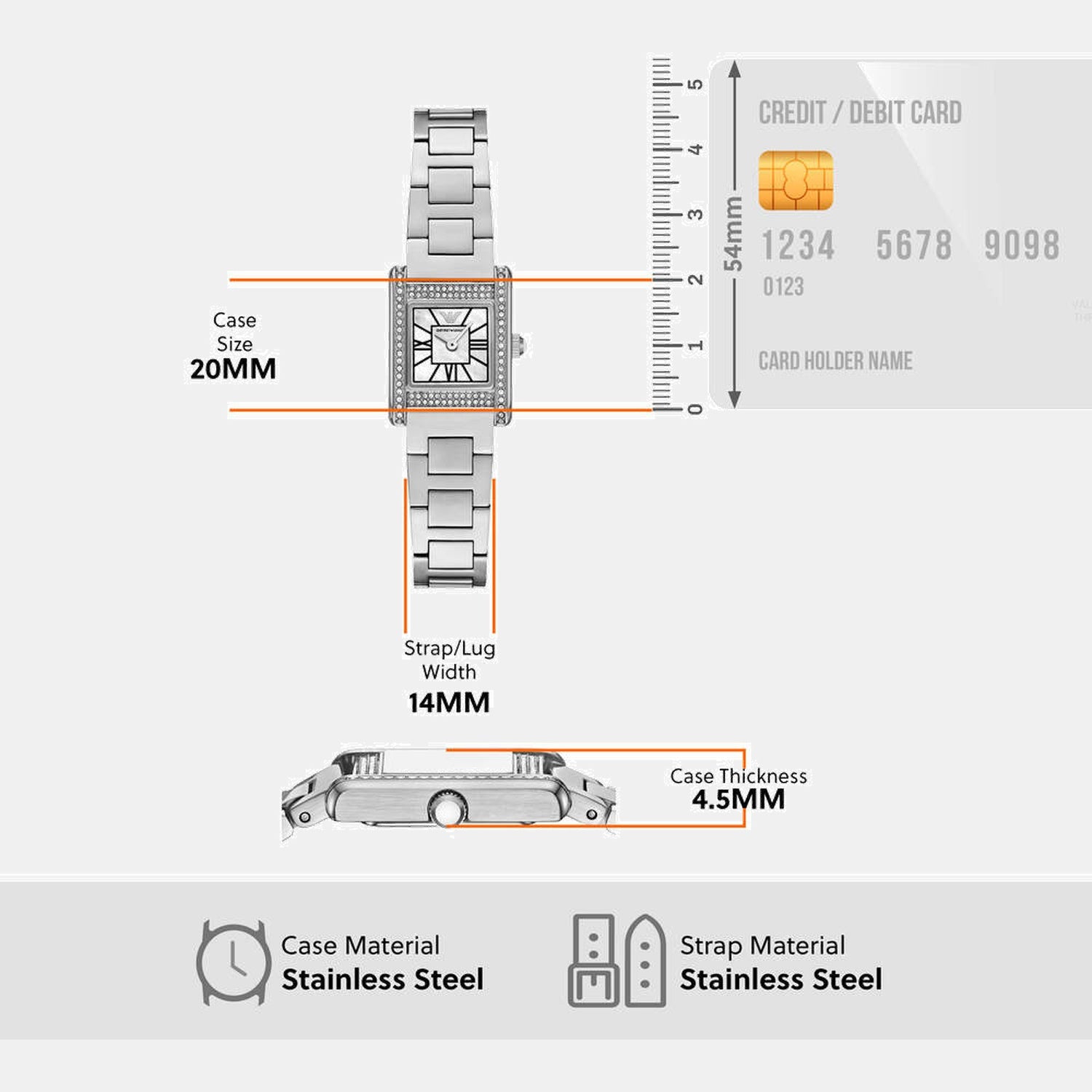 Women Quartz Mother Of Pearl Dial Analog Stainless Steel Watch AR11662