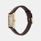 Men Quartz White Dial Analog Leather Watch AR11665