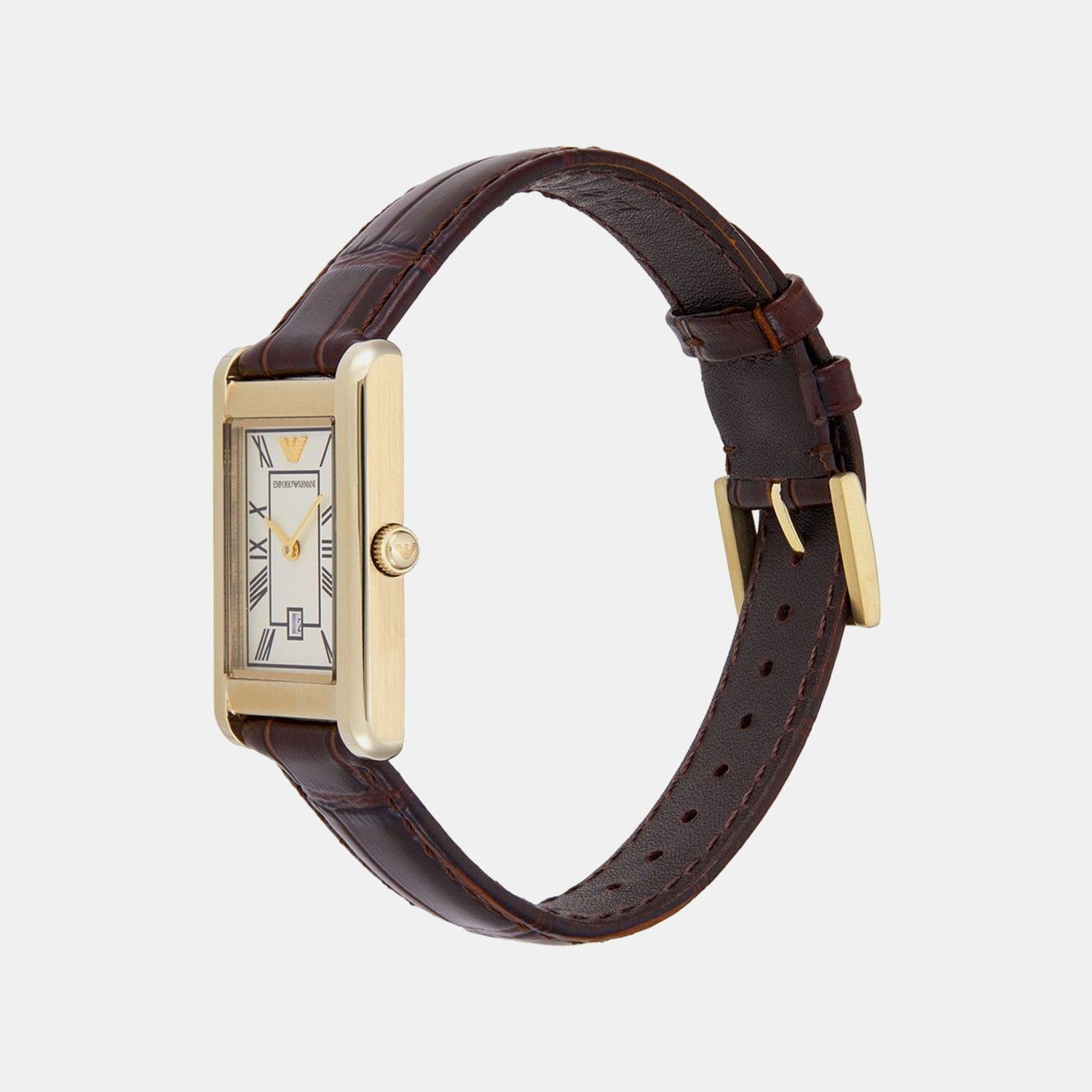 Men Quartz White Dial Analog Leather Watch AR11665
