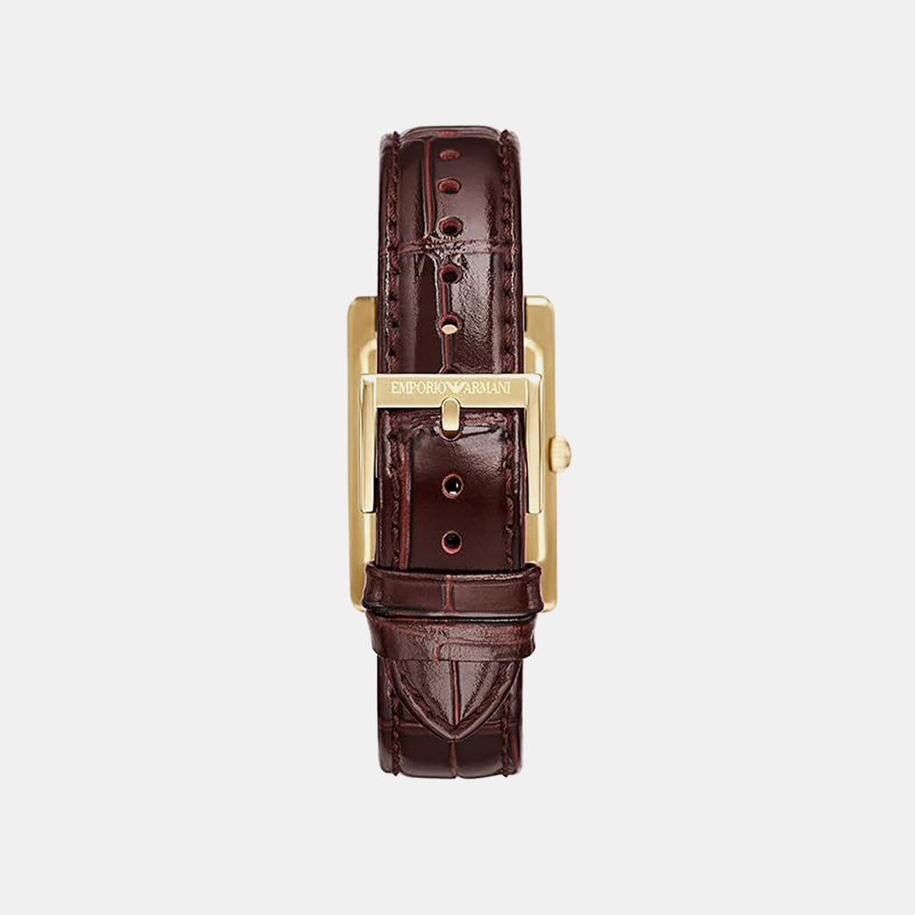 Men Quartz White Dial Analog Leather Watch AR11665