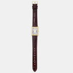 Men Quartz White Dial Analog Leather Watch AR11665