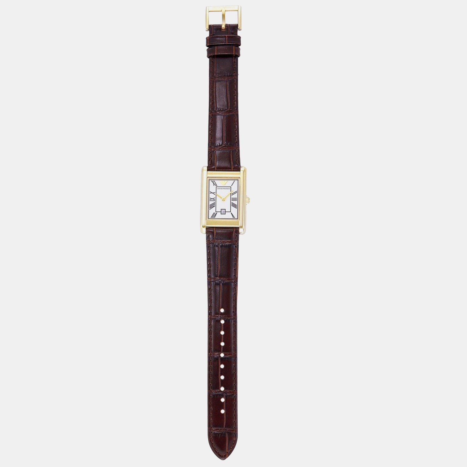 Men Quartz White Dial Analog Leather Watch AR11665
