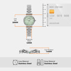 Women Quartz Green Dial Analog Stainless Steel Watch AR11667