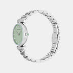 Women Quartz Green Dial Analog Stainless Steel Watch AR11667