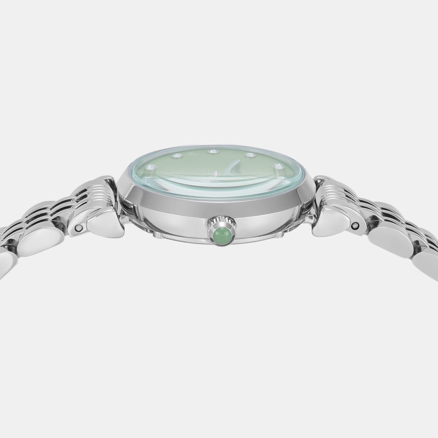 Women Quartz Green Dial Analog Stainless Steel Watch AR11667