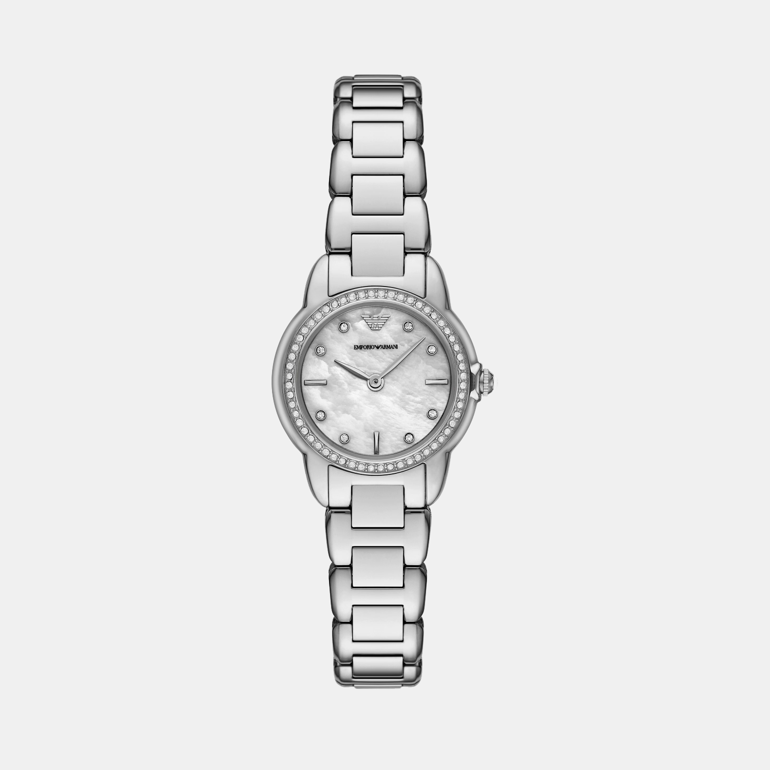 Women Quartz Mother Of Pearl Dial Analog Stainless Steel Watch AR11669