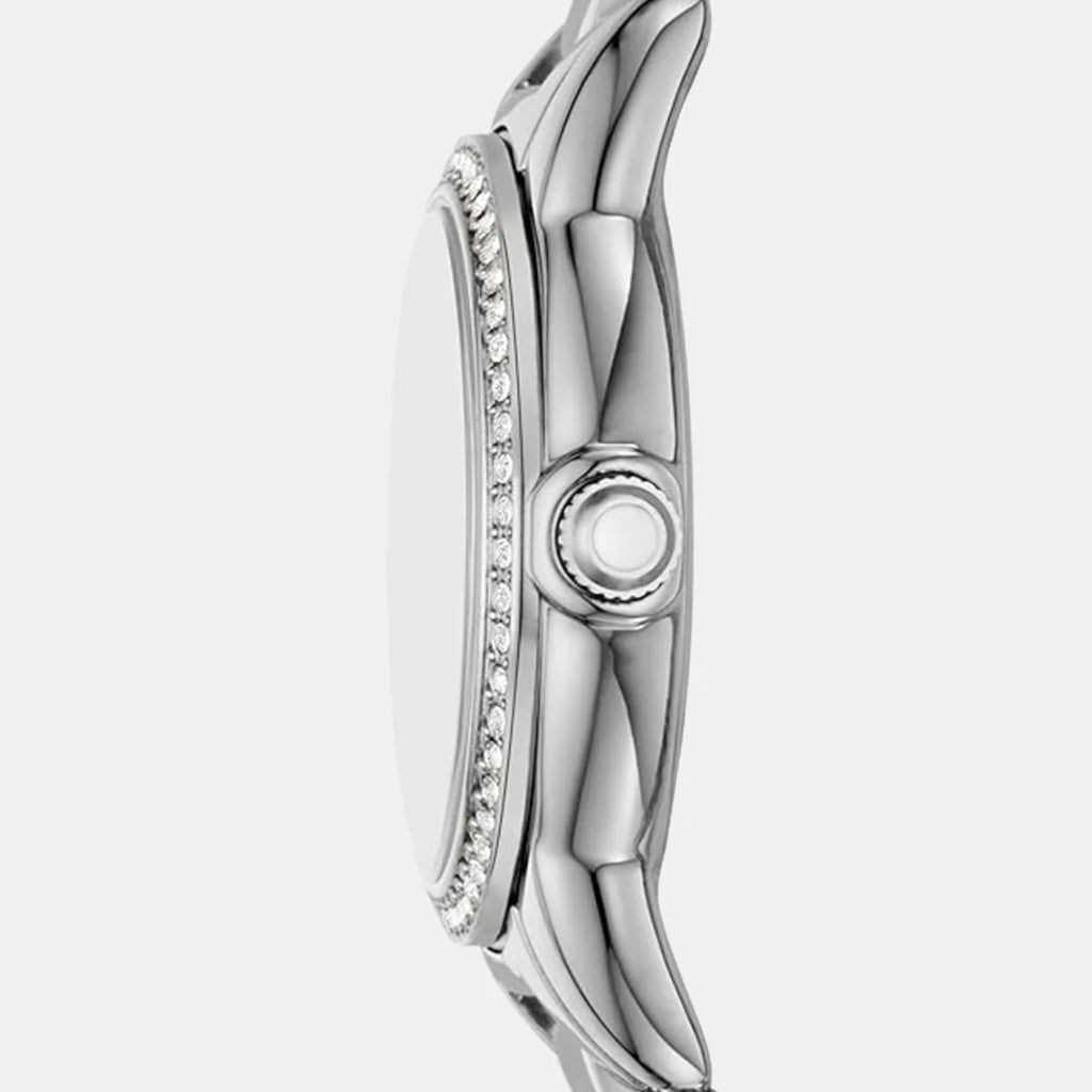 Women Quartz Mother Of Pearl Dial Analog Stainless Steel Watch AR11669