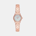 Women Quartz White Mother Of Pearl Dial Analog Stainless Steel Watch AR11671