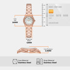 Women Quartz White Mother Of Pearl Dial Analog Stainless Steel Watch AR11671