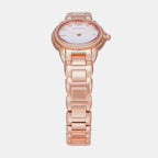 Women Quartz White Mother Of Pearl Dial Analog Stainless Steel Watch AR11671