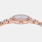 Women Quartz White Mother Of Pearl Dial Analog Stainless Steel Watch AR11671