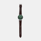 Men Quartz Green Dial Analog Leather Watch AR11672