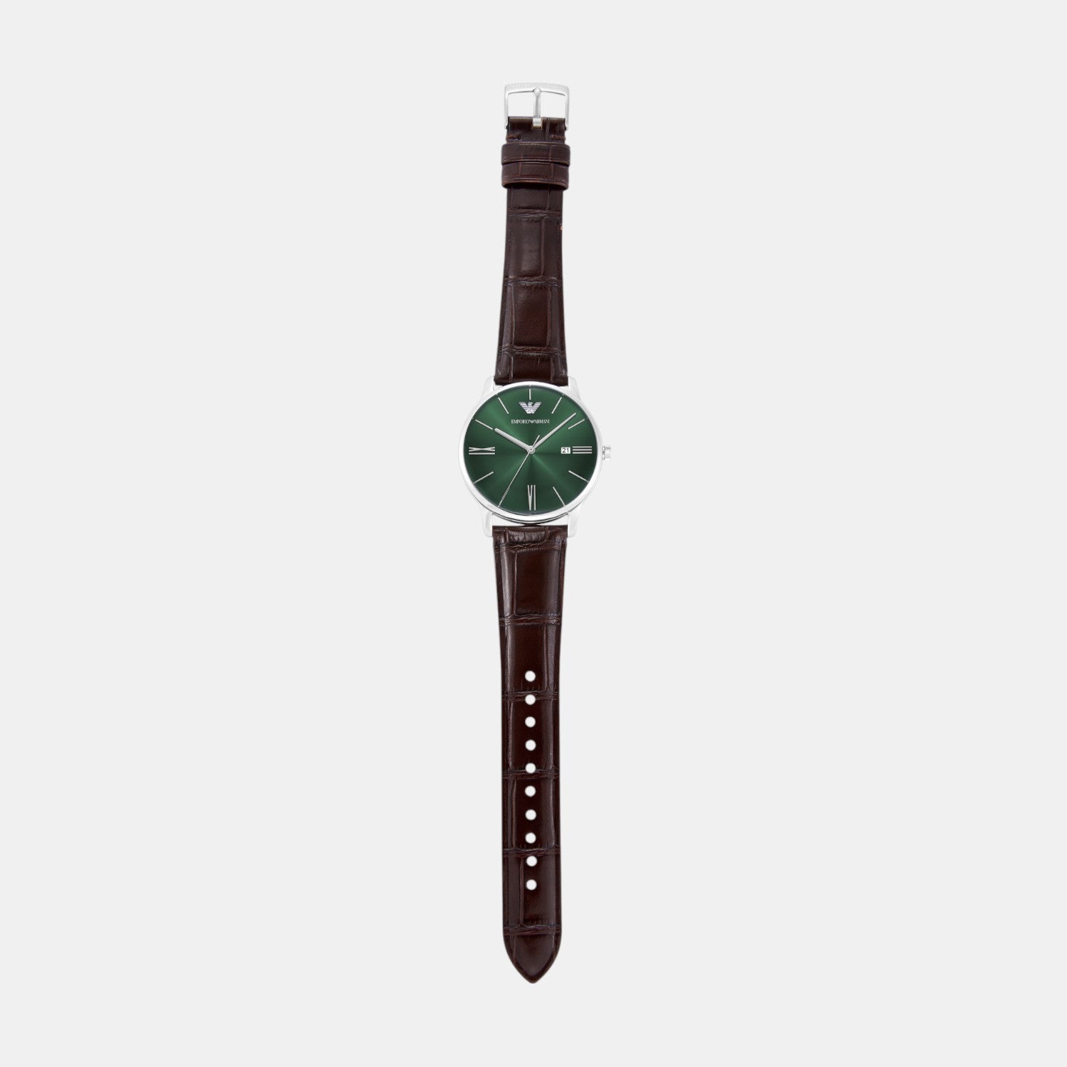 Men Quartz Green Dial Analog Leather Watch AR11672