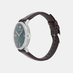 Men Quartz Green Dial Analog Leather Watch AR11672
