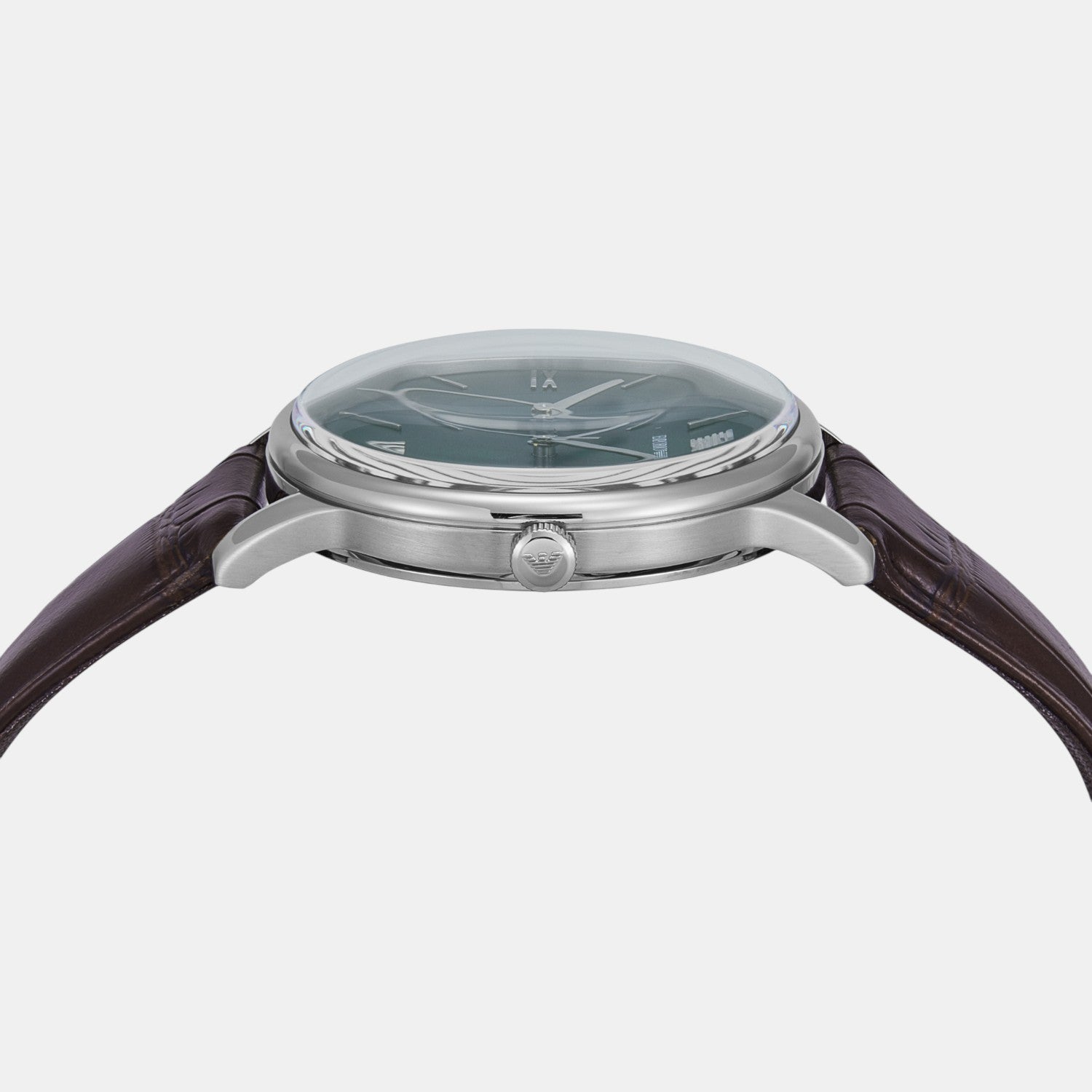 Men Quartz Green Dial Analog Leather Watch AR11672