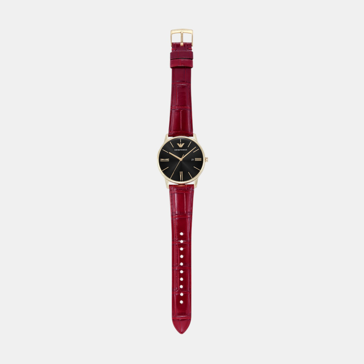 Men Quartz Black Dial Analog Leather Watch AR11673