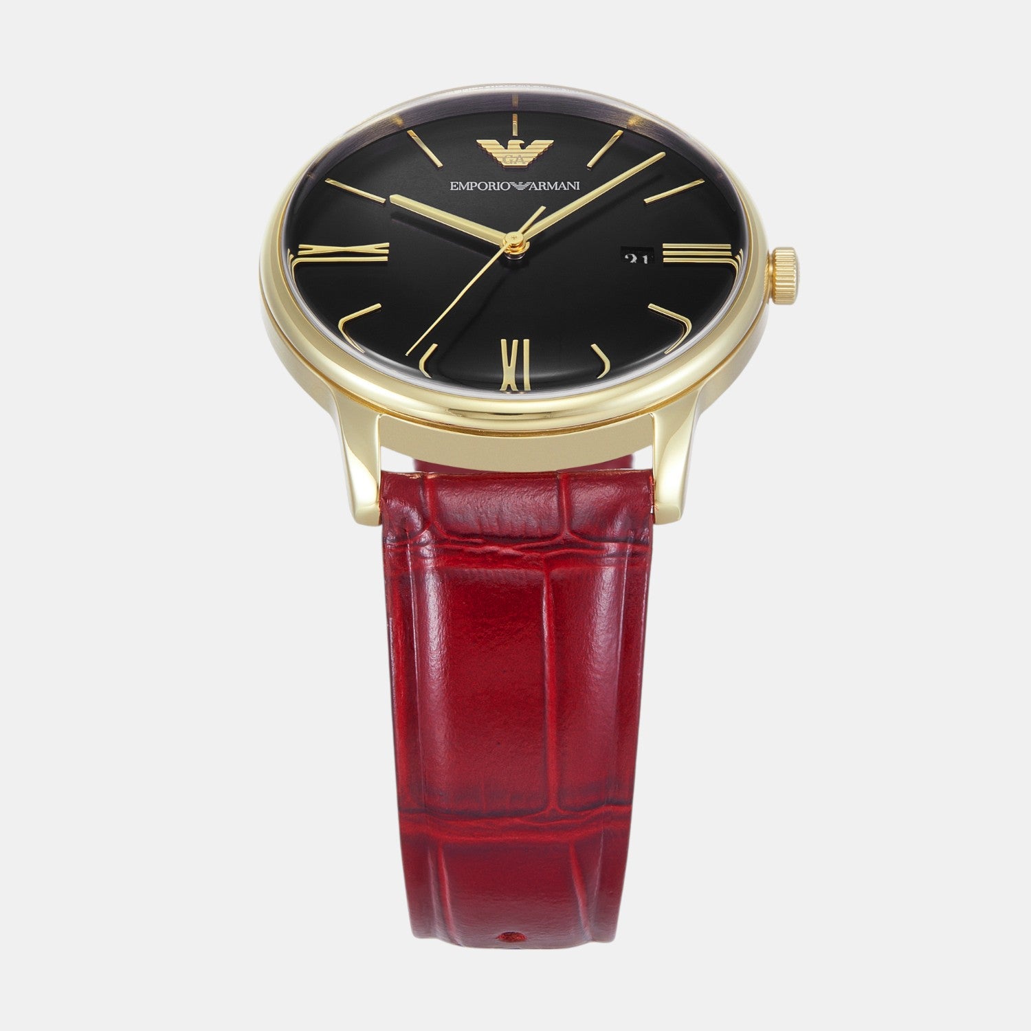 Men Quartz Black Dial Analog Leather Watch AR11673