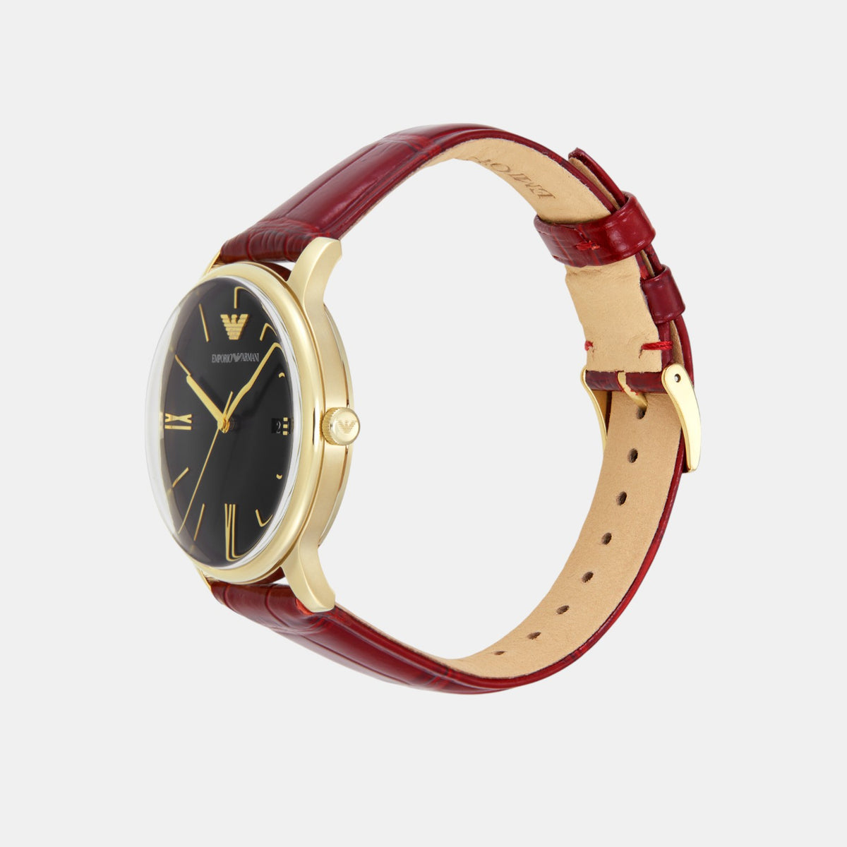 Men Quartz Black Dial Analog Leather Watch AR11673