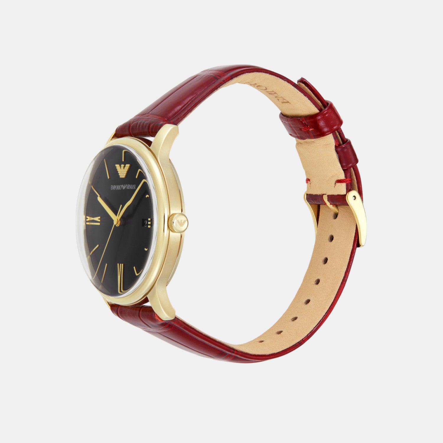 Men Quartz Black Dial Analog Leather Watch AR11673