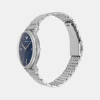 Men Quartz Blue Dial Analog Stainless Steel Watch AR11674