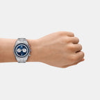 Men Quartz Two Tone Dial Chronograph Stainless Steel Watch AR11676