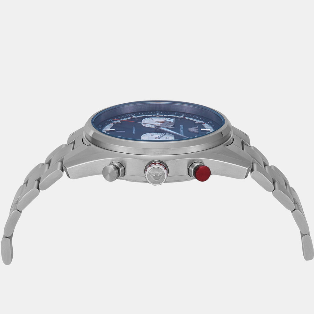 Men Quartz Two Tone Dial Chronograph Stainless Steel Watch AR11676