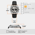 Men Quartz Two Tone Dial Chronograph Leather Watch AR11677