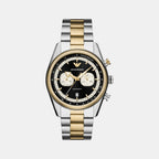 Men Quartz Black Dial Chronograph Watch AR11678