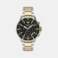 Men Solar Black Dial Chronograph Stainless Steel Watch AR11680