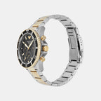 Men Solar Black Dial Chronograph Stainless Steel Watch AR11680