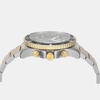 Men Solar Black Dial Chronograph Stainless Steel Watch AR11680