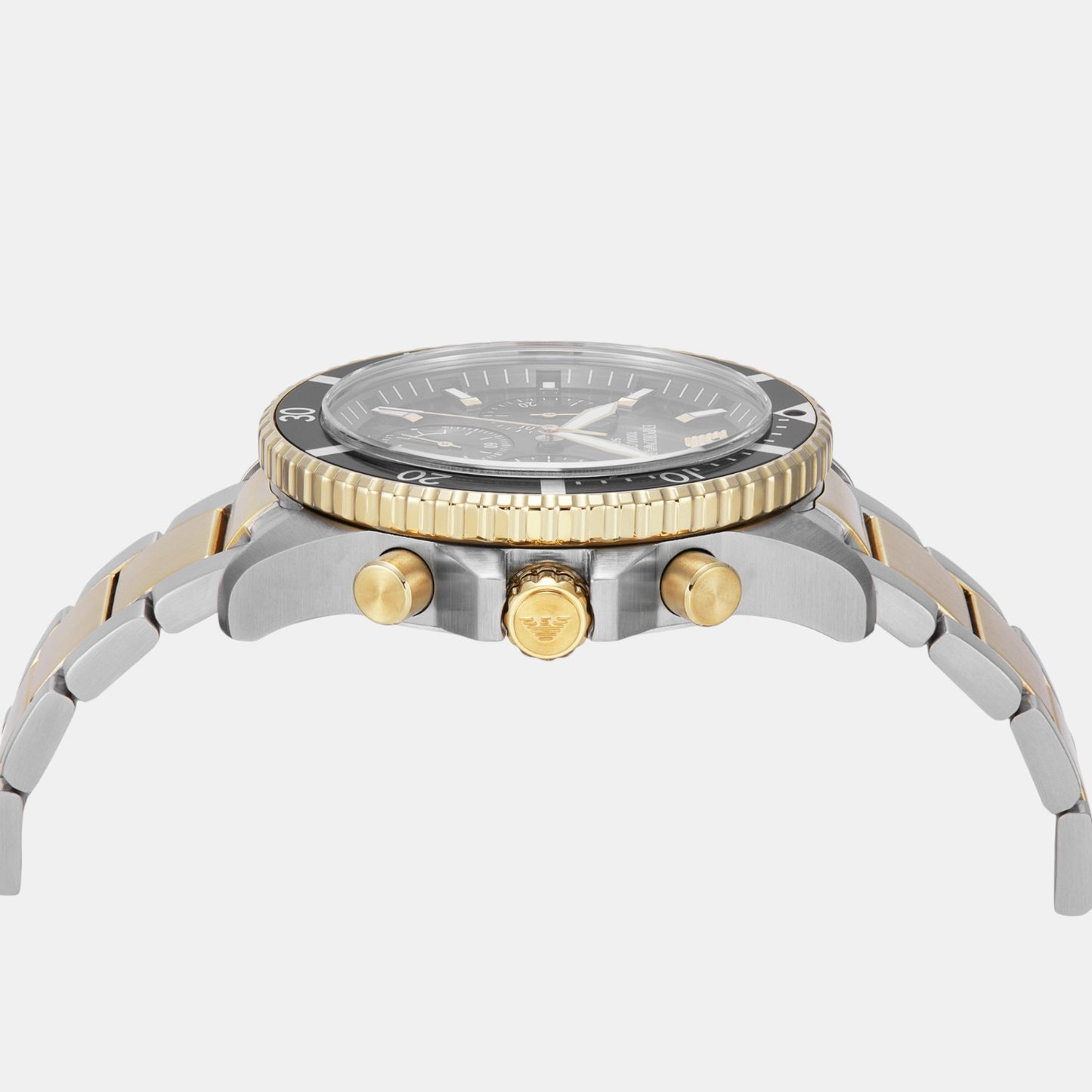 Men Solar Black Dial Chronograph Stainless Steel Watch AR11680