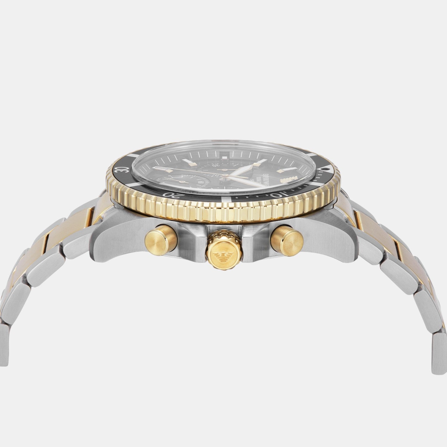 Men Solar Black Dial Chronograph Stainless Steel Watch AR11680