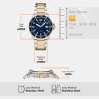 World Explorer Men Quartz Blue Dial Analog Stainless Steel Watch AR11682