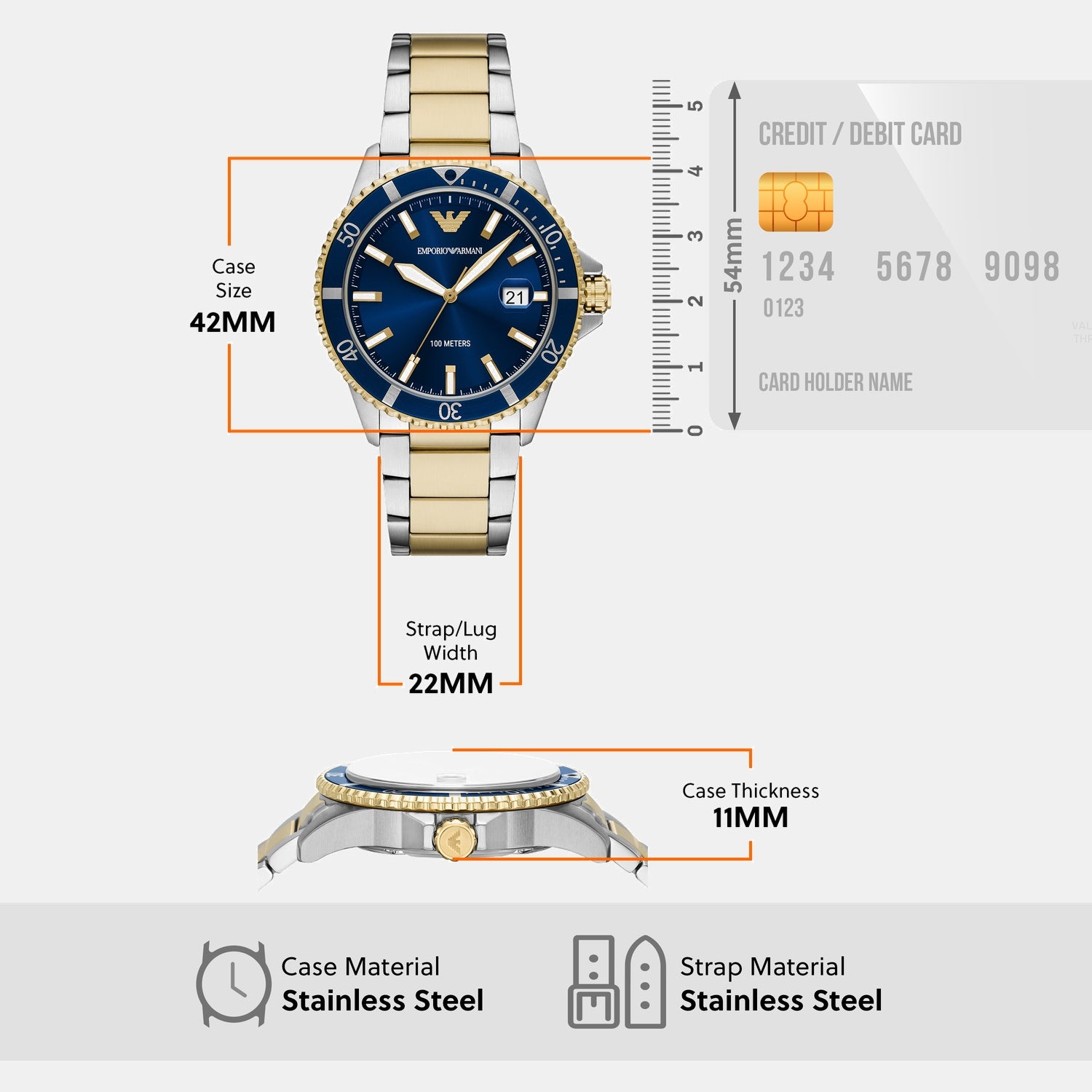 World Explorer Men Quartz Blue Dial Analog Stainless Steel Watch AR11682