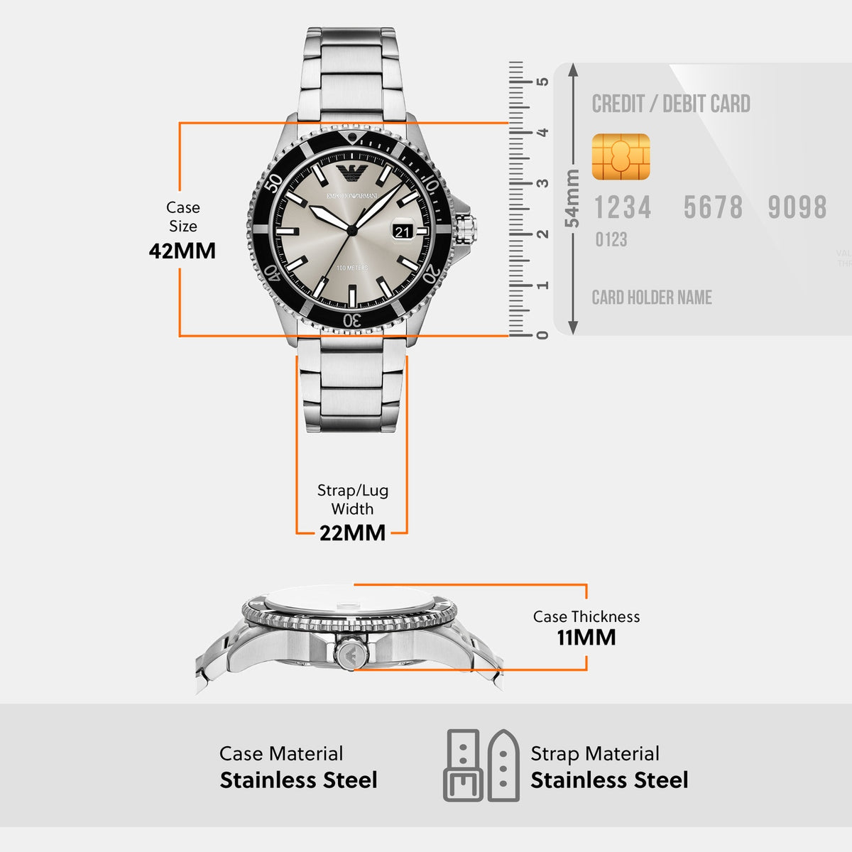World Explorer Men Quartz Grey Dial Analog Stainless Steel Watch AR11683