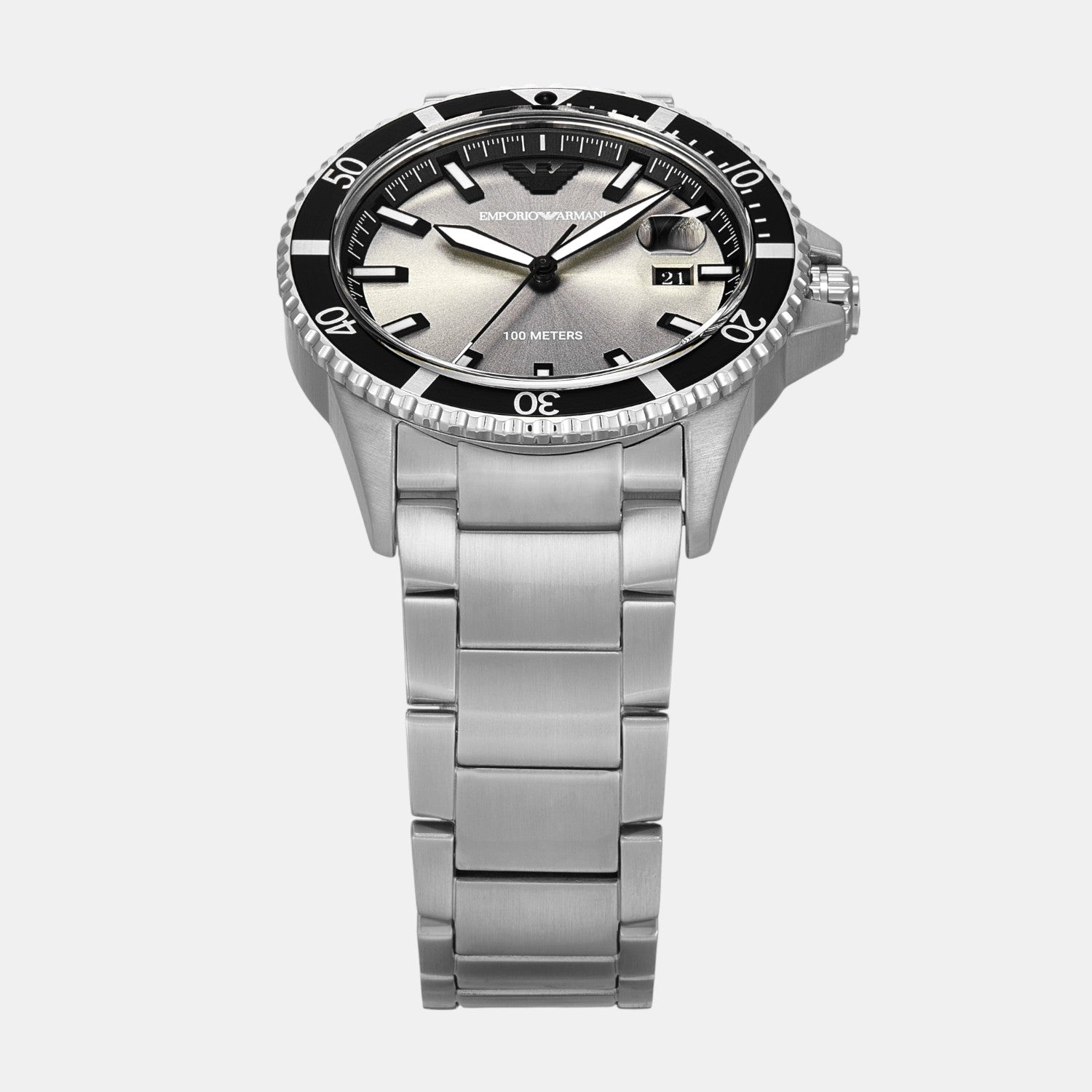 World Explorer Men Quartz Grey Dial Analog Stainless Steel Watch AR11683