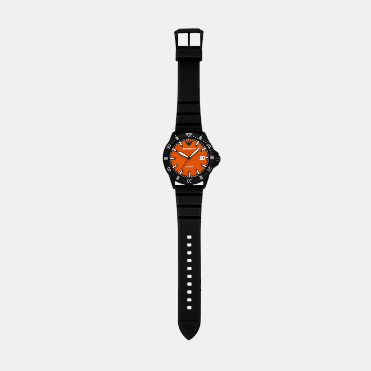 Men Quartz Orange Dial Analog Silicone Watch AR11684