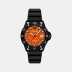 Men Quartz Orange Dial Analog Silicone Watch AR11684
