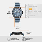 Men Quartz Blue Dial Analog Stainless Steel Watch AR11685