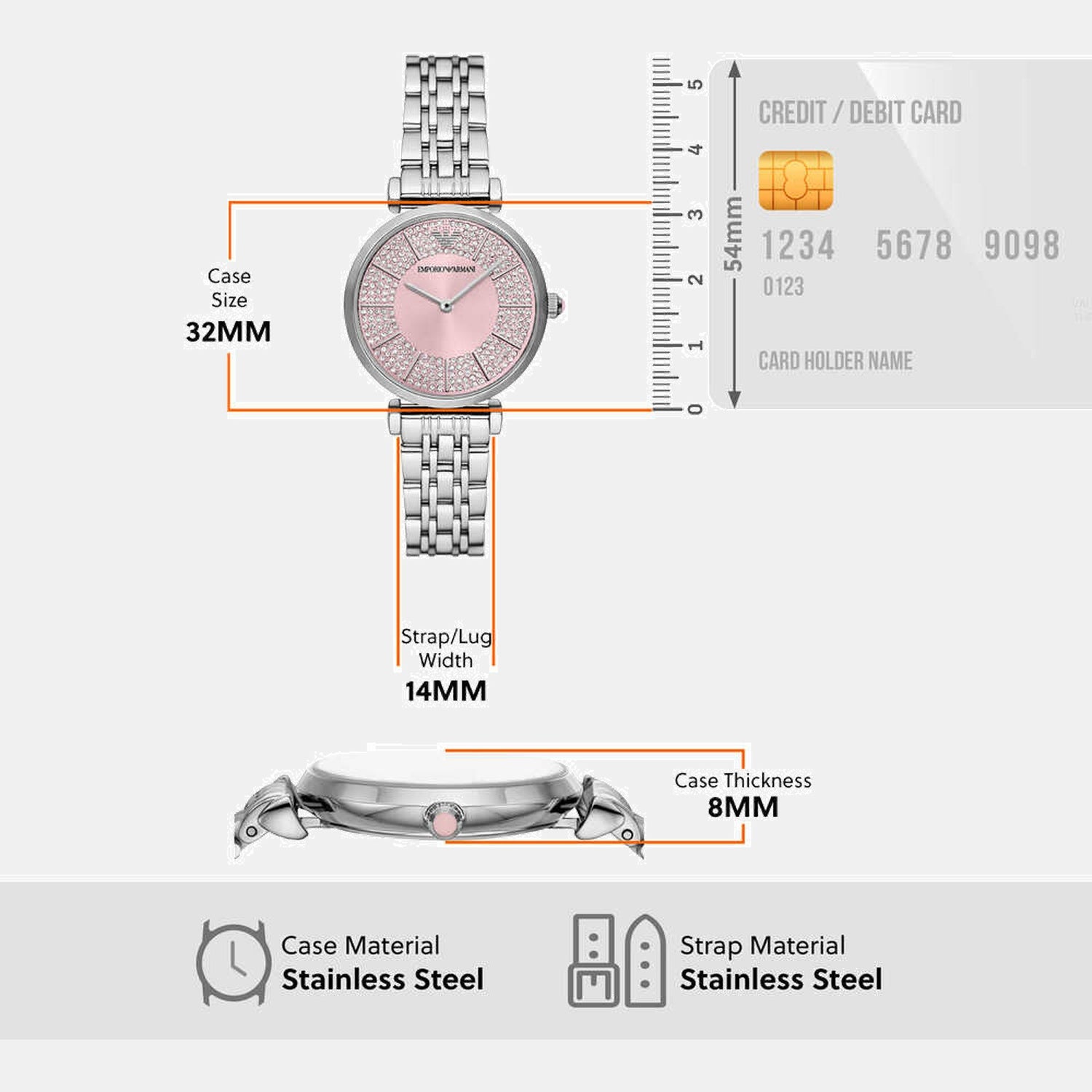 Women Quartz Pink Dial Analog Watch AR11686