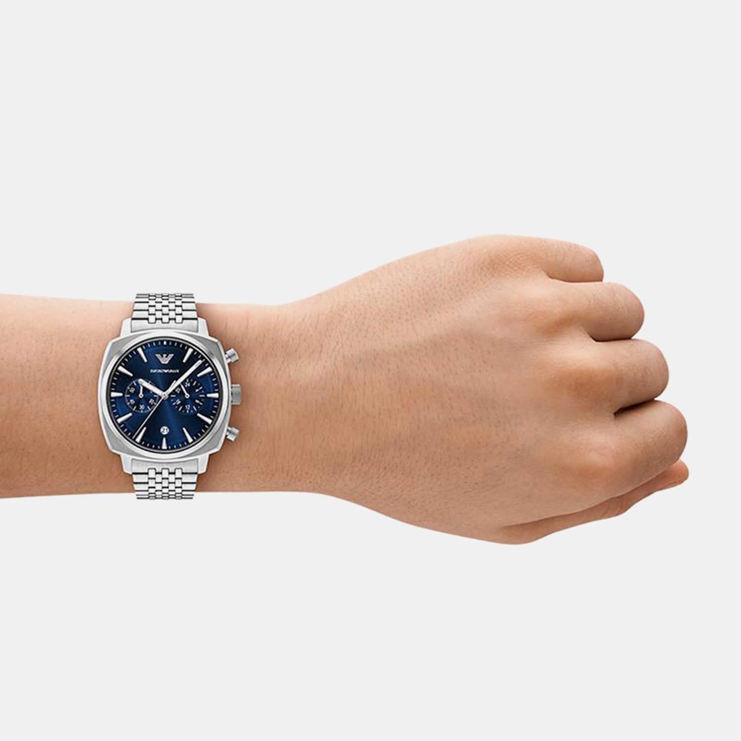 Carlo Men Quartz Blue Dial Chronograph Stainless Steel Watch AR11688