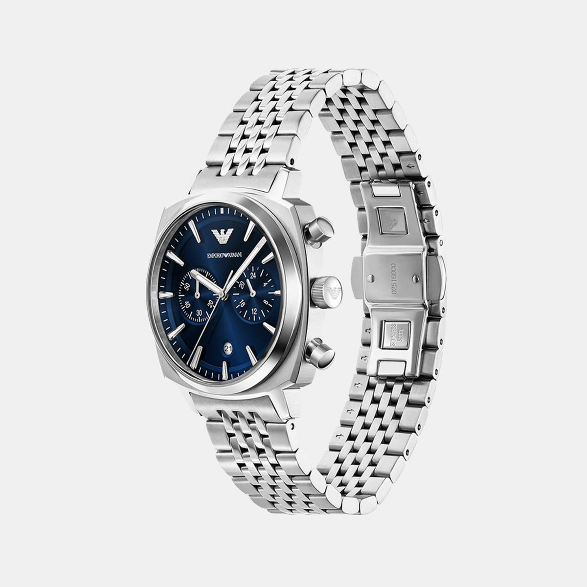 Carlo Men Quartz Blue Dial Analog Stainless Steel Watch AR11688
