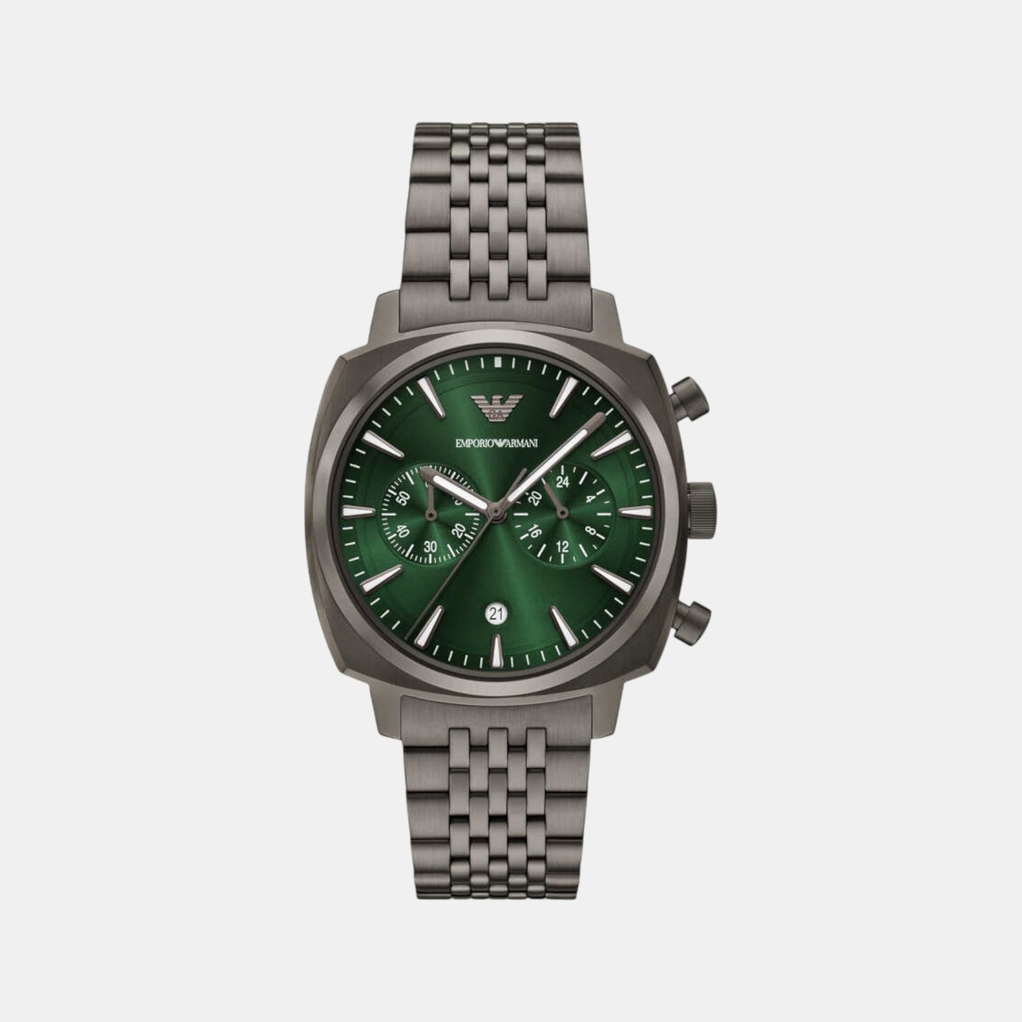 Men Quartz Green Dial Chronograph Stainless Steel Watch AR11689
