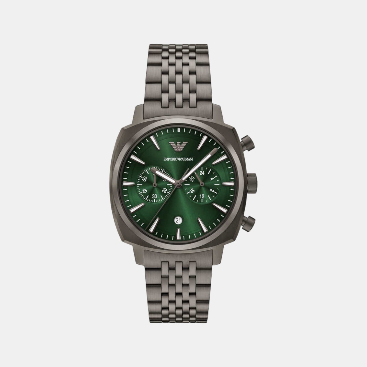 Men Quartz Green Dial Chronograph Stainless Steel Watch AR11689